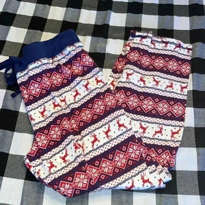Lanz of Salzburg pajama pants fair isle reindeer Nordic pattern